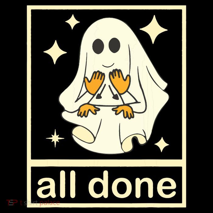 All Done Sign Language Speech Pathology Ghost Fall Halloween Wool Snapback Cap