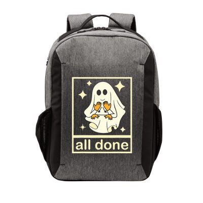 All Done Sign Language Speech Pathology Ghost Fall Halloween Vector Backpack