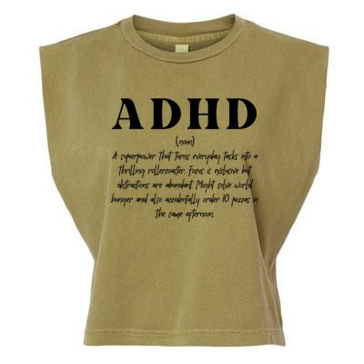 Adhd Definition Supporter Garment-Dyed Women's Muscle Tee