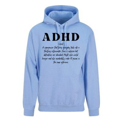 Adhd Definition Supporter Unisex Surf Hoodie