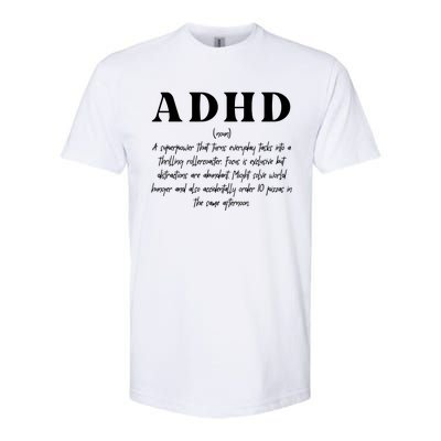 Adhd Definition Supporter Softstyle CVC T-Shirt