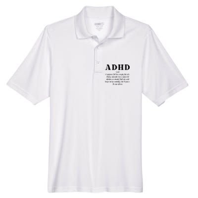 Adhd Definition Supporter Men's Origin Performance Pique Polo