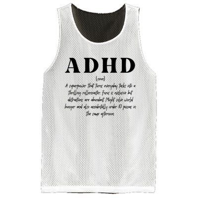 Adhd Definition Supporter Mesh Reversible Basketball Jersey Tank