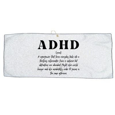 Adhd Definition Supporter Large Microfiber Waffle Golf Towel