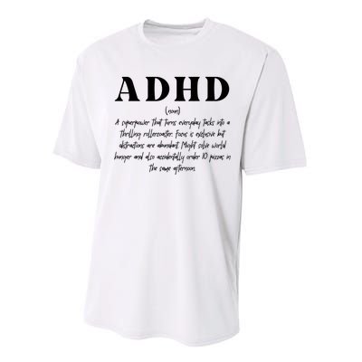 Adhd Definition Supporter Performance Sprint T-Shirt