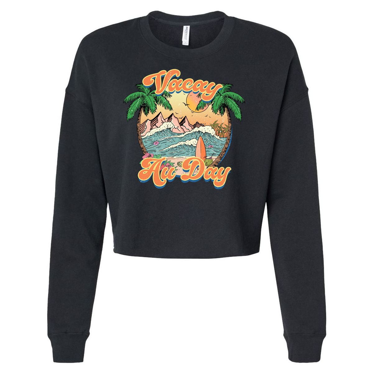 All Day Summer Vacation Cropped Pullover Crew