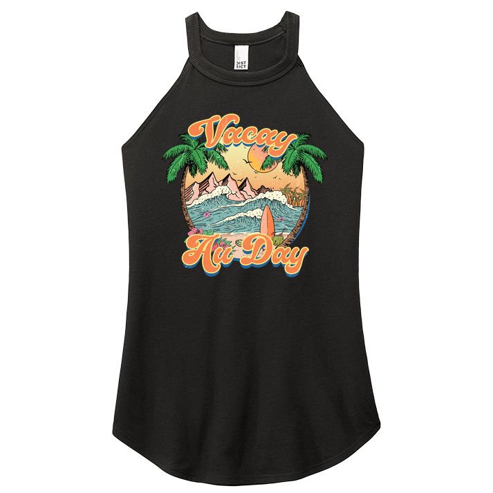 All Day Summer Vacation Women's Perfect Tri Rocker Tank