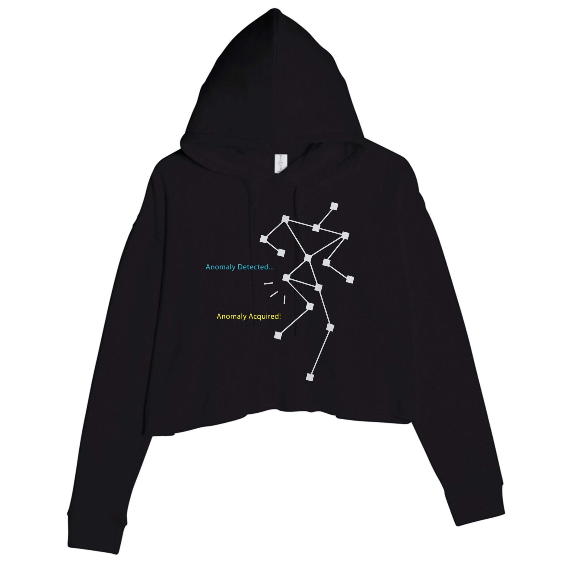 Anomaly Detected SLS Ghost Hunting Funny Paranormal Crop Fleece Hoodie