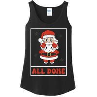 All Done Santa Christmas Sped Sign Language Speech Pathology Ladies Essential Tank