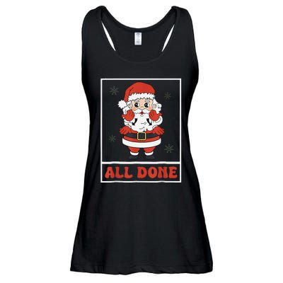 All Done Santa Christmas Sped Sign Language Speech Pathology Ladies Essential Flowy Tank