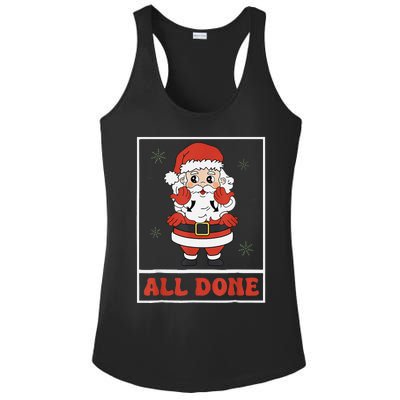 All Done Santa Christmas Sped Sign Language Speech Pathology Ladies PosiCharge Competitor Racerback Tank