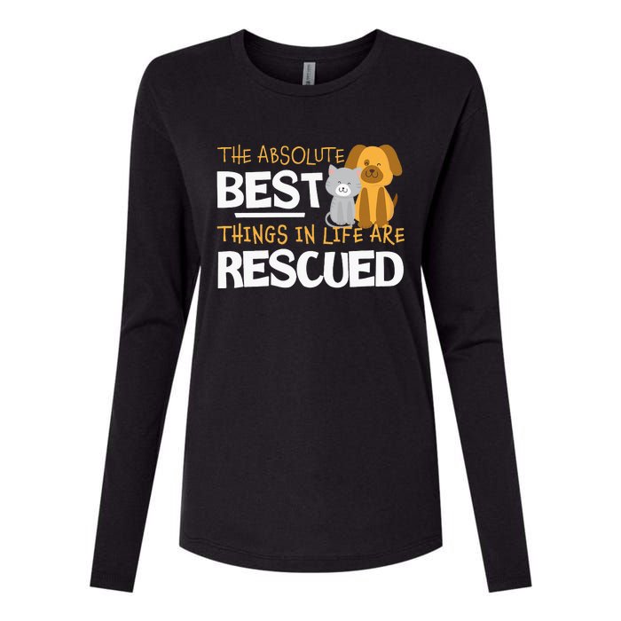 Adopt Don't Shop Animal Lovers Rescue Dog Cat Womens Cotton Relaxed Long Sleeve T-Shirt