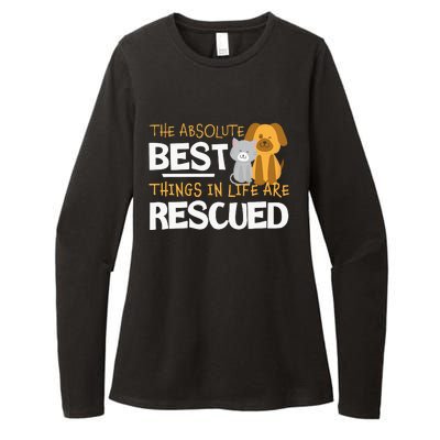 Adopt Don't Shop Animal Lovers Rescue Dog Cat Womens CVC Long Sleeve Shirt