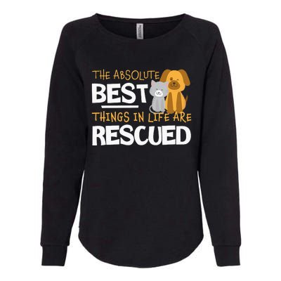 Adopt Don't Shop Animal Lovers Rescue Dog Cat Womens California Wash Sweatshirt