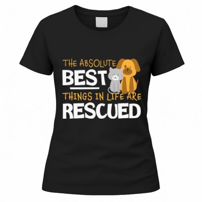 Adopt Don't Shop Animal Lovers Rescue Dog Cat Women's T-Shirt