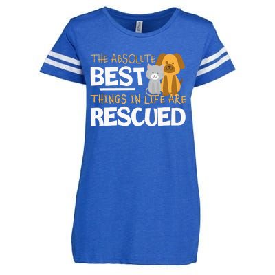 Adopt Don't Shop Animal Lovers Rescue Dog Cat Enza Ladies Jersey Football T-Shirt