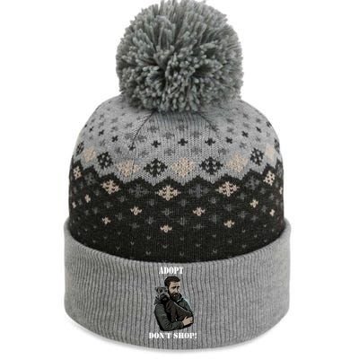 Adopt Dont Shop! Rescue Dog Cool Gift The Baniff Cuffed Pom Beanie