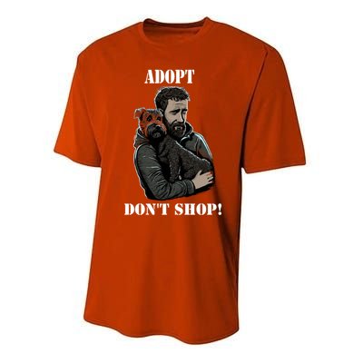 Adopt Dont Shop! Rescue Dog Cool Gift Performance Sprint T-Shirt