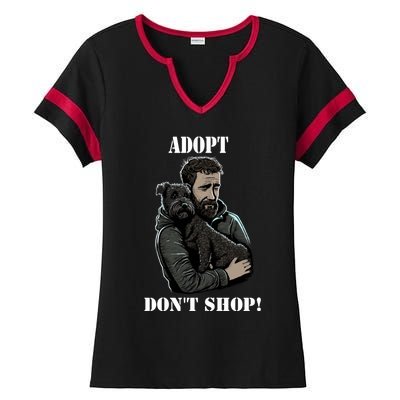 Adopt Dont Shop! Rescue Dog Cool Gift Ladies Halftime Notch Neck Tee