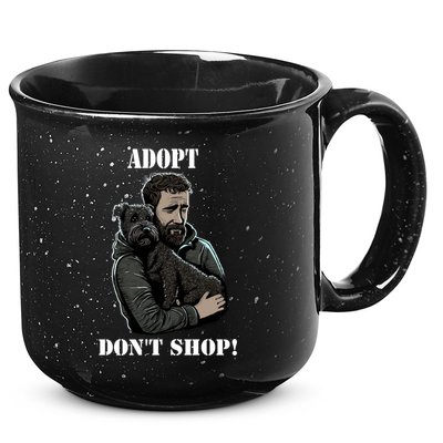 Adopt Dont Shop! Rescue Dog Cool Gift 15oz Campfire Ceramic Mug