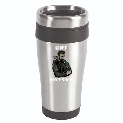 Adopt Dont Shop! Rescue Dog Cool Gift 16oz Travel Tumbler