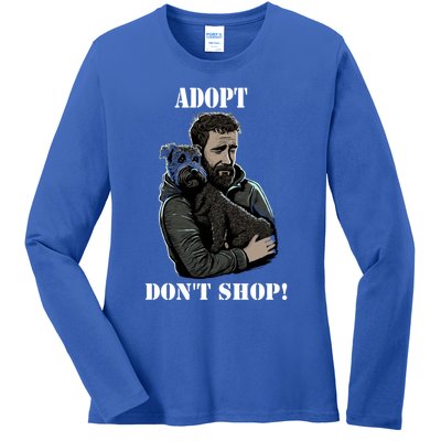 Adopt Dont Shop! Rescue Dog Cool Gift Ladies Long Sleeve Shirt