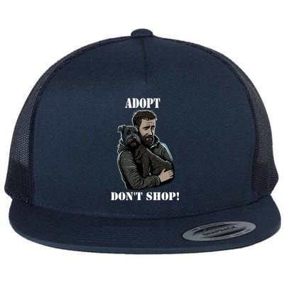 Adopt Dont Shop! Rescue Dog Cool Gift Flat Bill Trucker Hat