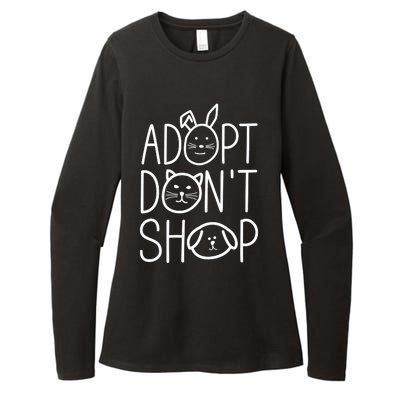 Adopt Dont Shop Animal Rescue Gift For Animal Lovers Womens CVC Long Sleeve Shirt