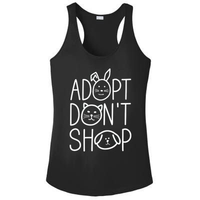 Adopt Dont Shop Animal Rescue Gift For Animal Lovers Ladies PosiCharge Competitor Racerback Tank