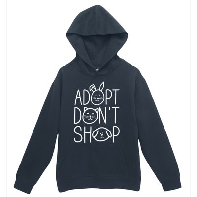 Adopt Dont Shop Animal Rescue Gift For Animal Lovers Urban Pullover Hoodie