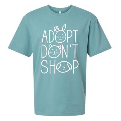 Adopt Dont Shop Animal Rescue Gift For Animal Lovers Sueded Cloud Jersey T-Shirt