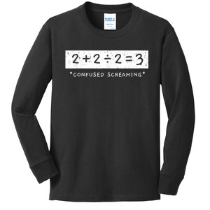 Addition Division Subtraction Equals Math Learning Ability Kids Long Sleeve Shirt