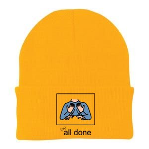 All Done Special Education Teacher Neurodiversity Autism Knit Cap Winter Beanie