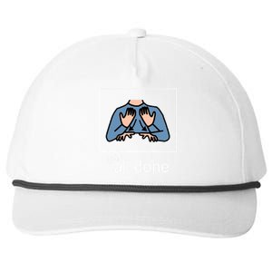 All Done Special Education Teacher Neurodiversity Autism Snapback Five-Panel Rope Hat