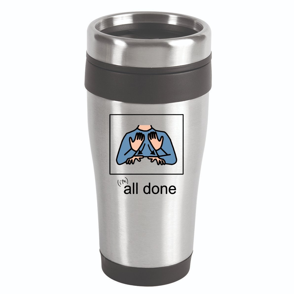 All Done Special Education Teacher Neurodiversity Autism 16oz Travel Tumbler