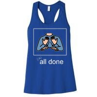 All Done Special Education Teacher Neurodiversity Autism Women's Racerback Tank