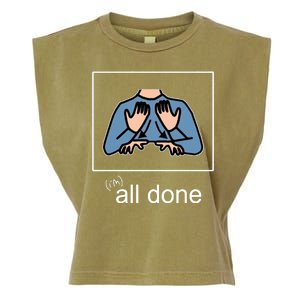 All Done Special Education Teacher Neurodiversity Autism Garment-Dyed Women's Muscle Tee