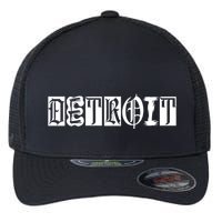 Awesome Detroit Style Font Logo Flexfit Unipanel Trucker Cap