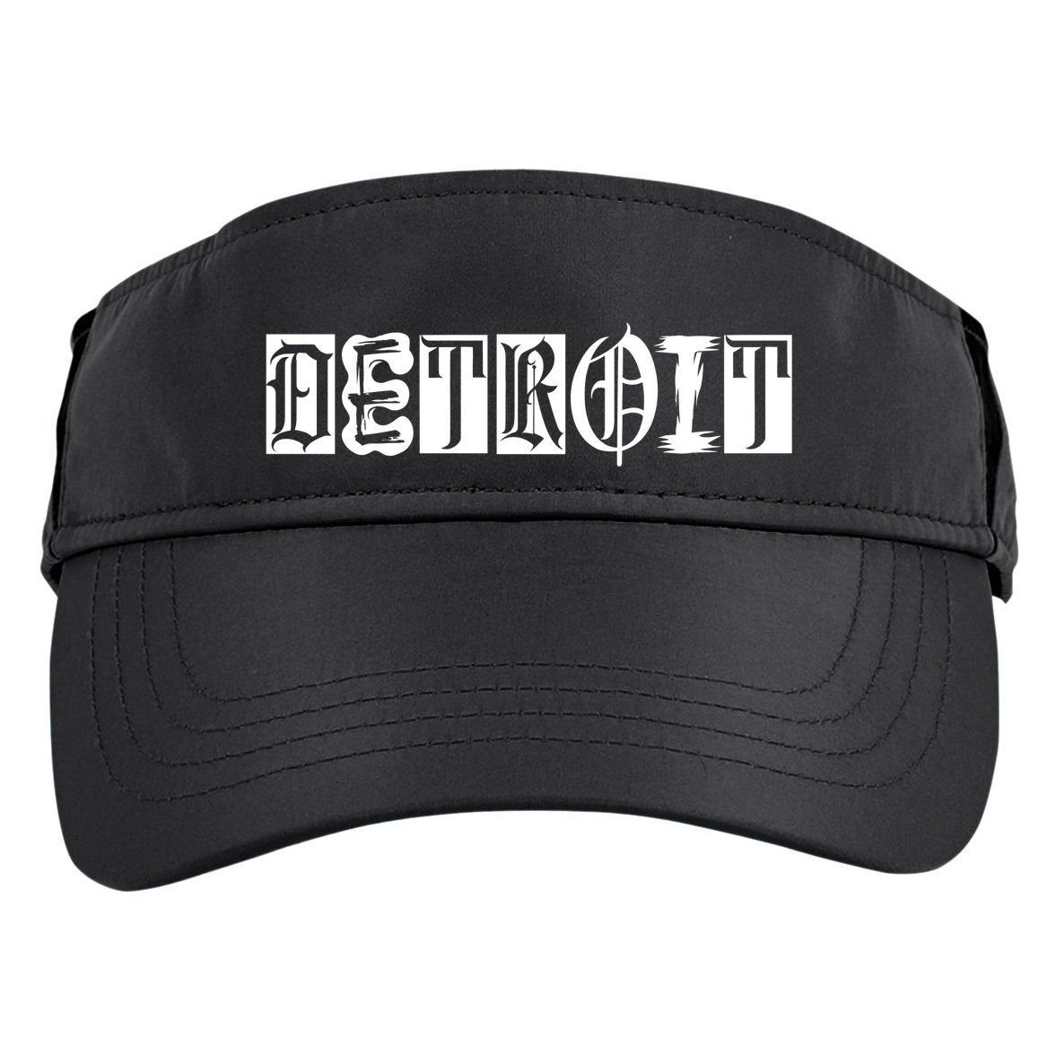 Awesome Detroit Style Font Logo Adult Drive Performance Visor