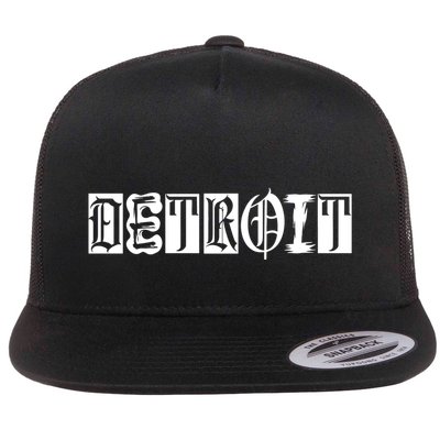 Awesome Detroit Style Font Logo Flatbill Hat