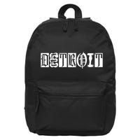 Awesome Detroit Style Font Logo 16 in Basic Backpack