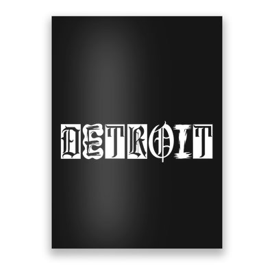 Awesome Detroit Style Font Logo Poster