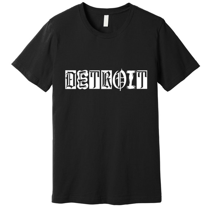 Awesome Detroit Style Font Logo Premium T-Shirt