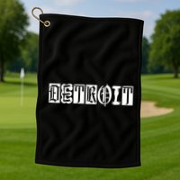 Awesome Detroit Style Font Logo Golf Towel