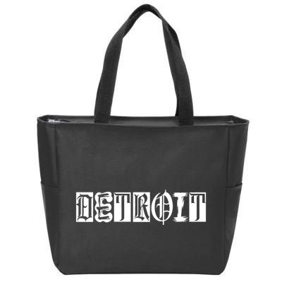 Awesome Detroit Style Font Logo Zip Tote Bag