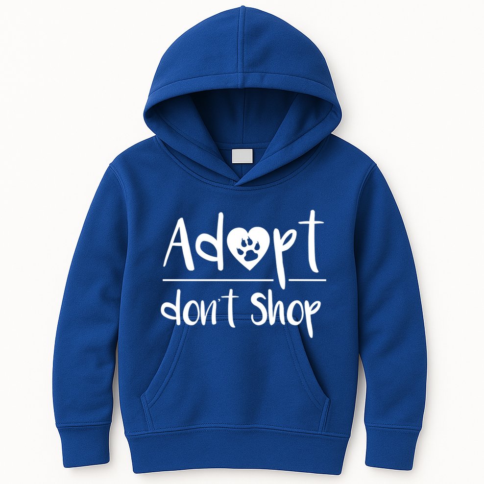 Adopt DonT Shop Animal Rescue And Foster Gift Kids Hoodie
