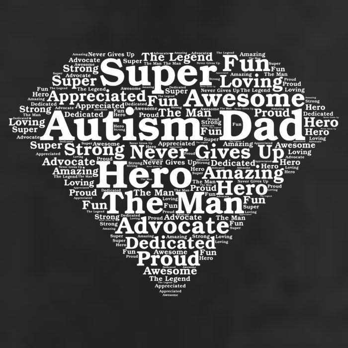 Autism Dad Superhero Fathers Day 7 Panel Mesh Trucker Snapback Hat