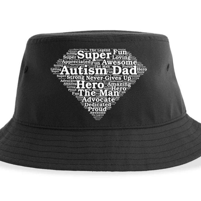 Autism Dad Superhero Fathers Day Sustainable Bucket Hat