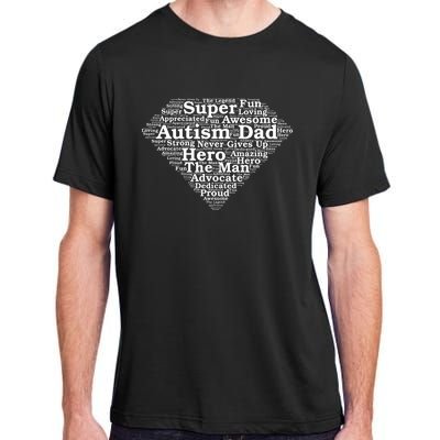 Autism Dad Superhero Fathers Day Adult ChromaSoft Performance T-Shirt