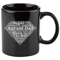 Autism Dad Superhero Fathers Day 11oz C Handle Ceramic Mug